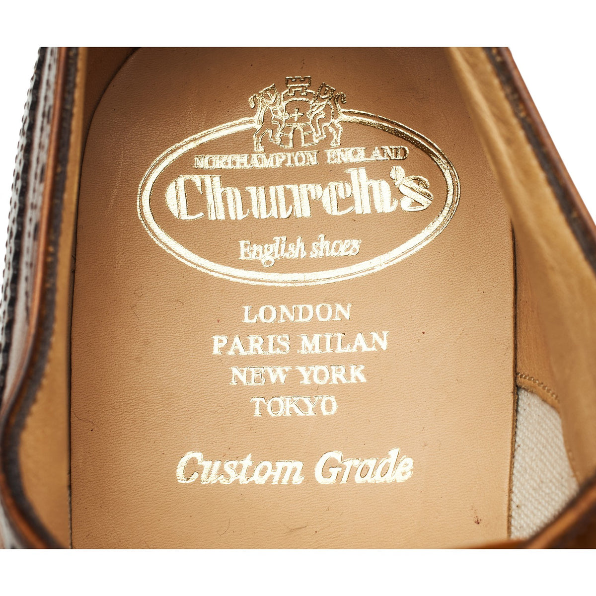 'Kimcote' Brown Museum Leather Oxford Brogues UK 8.5 F