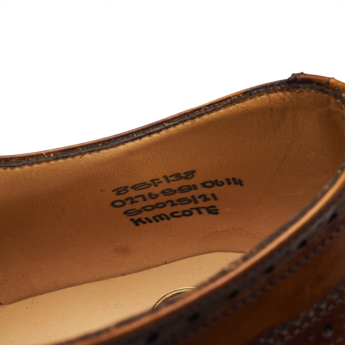 'Kimcote' Brown Museum Leather Oxford Brogues UK 8.5 F