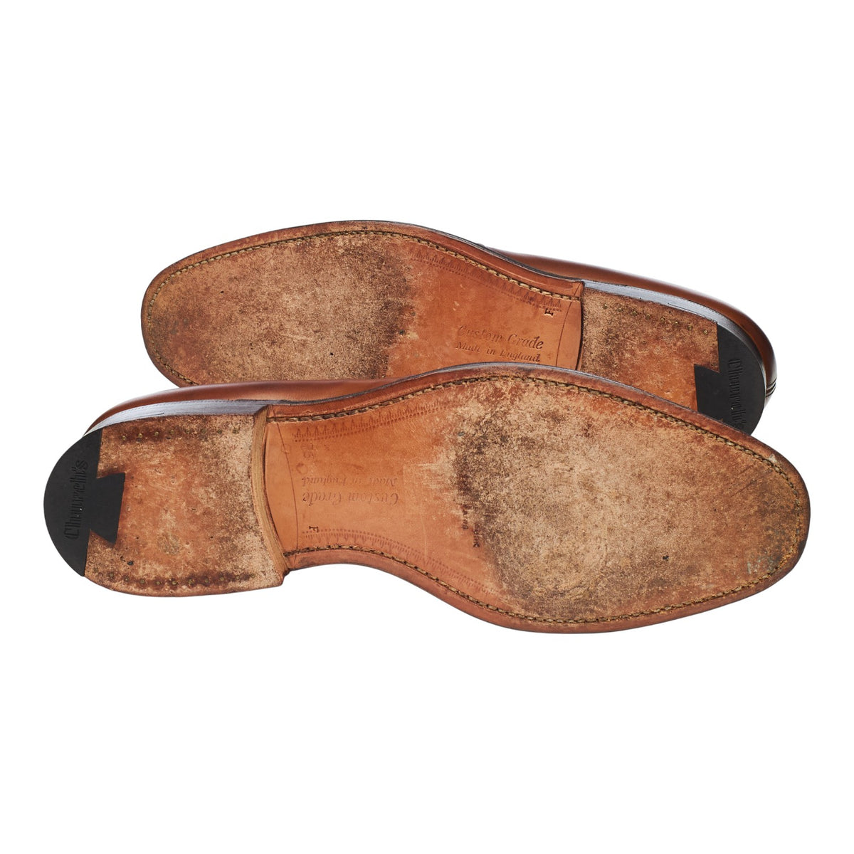 'Harrow' Brown Leather Tassel Loafers UK 7.5 F