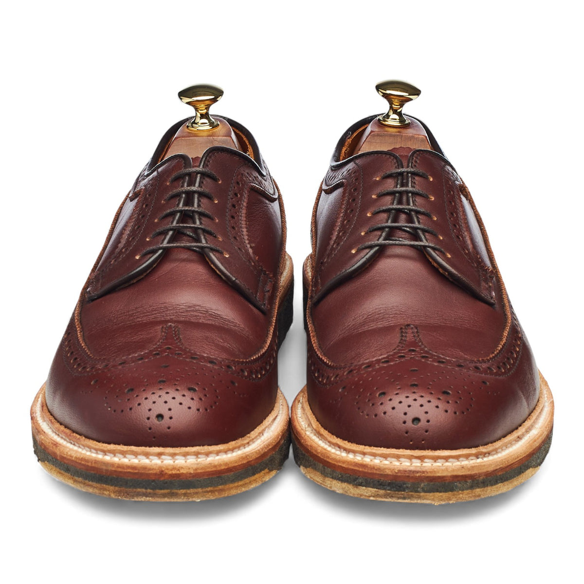 'M4504' Brown Leather Derby Brogues UK 9.5 US 10 E
