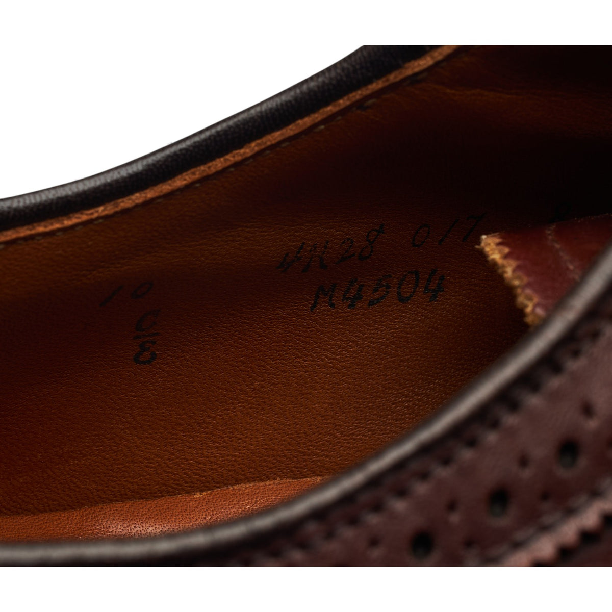 'M4504' Brown Leather Derby Brogues UK 9.5 US 10 E