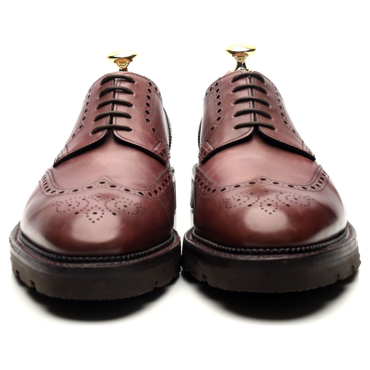 &#39;Hayle&#39; Burgundy Leather Derby Brogues UK 7.5 E