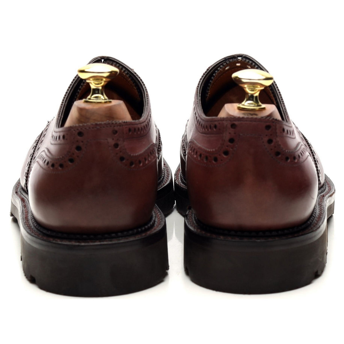&#39;Hayle&#39; Burgundy Leather Derby Brogues UK 7.5 E