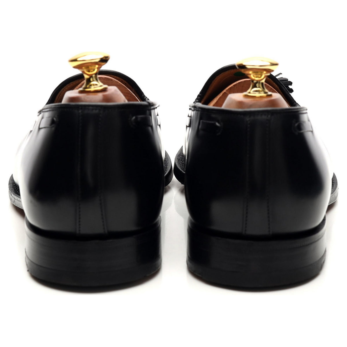 &#39;Keats II&#39; Black Leather Tassel Loafer UK 10 F