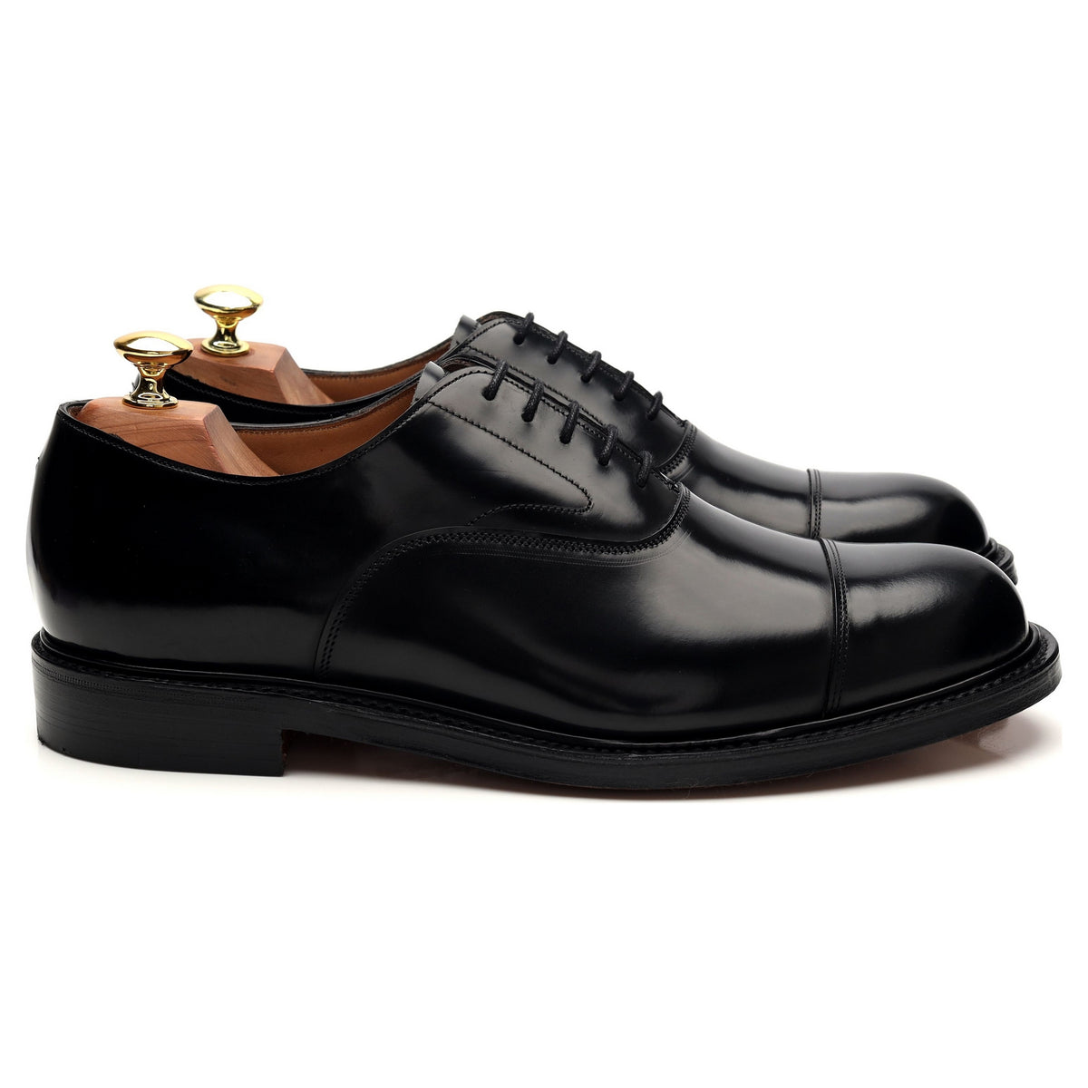 &#39;Greenwich&#39; Black Leather Oxford UK 8.5 G