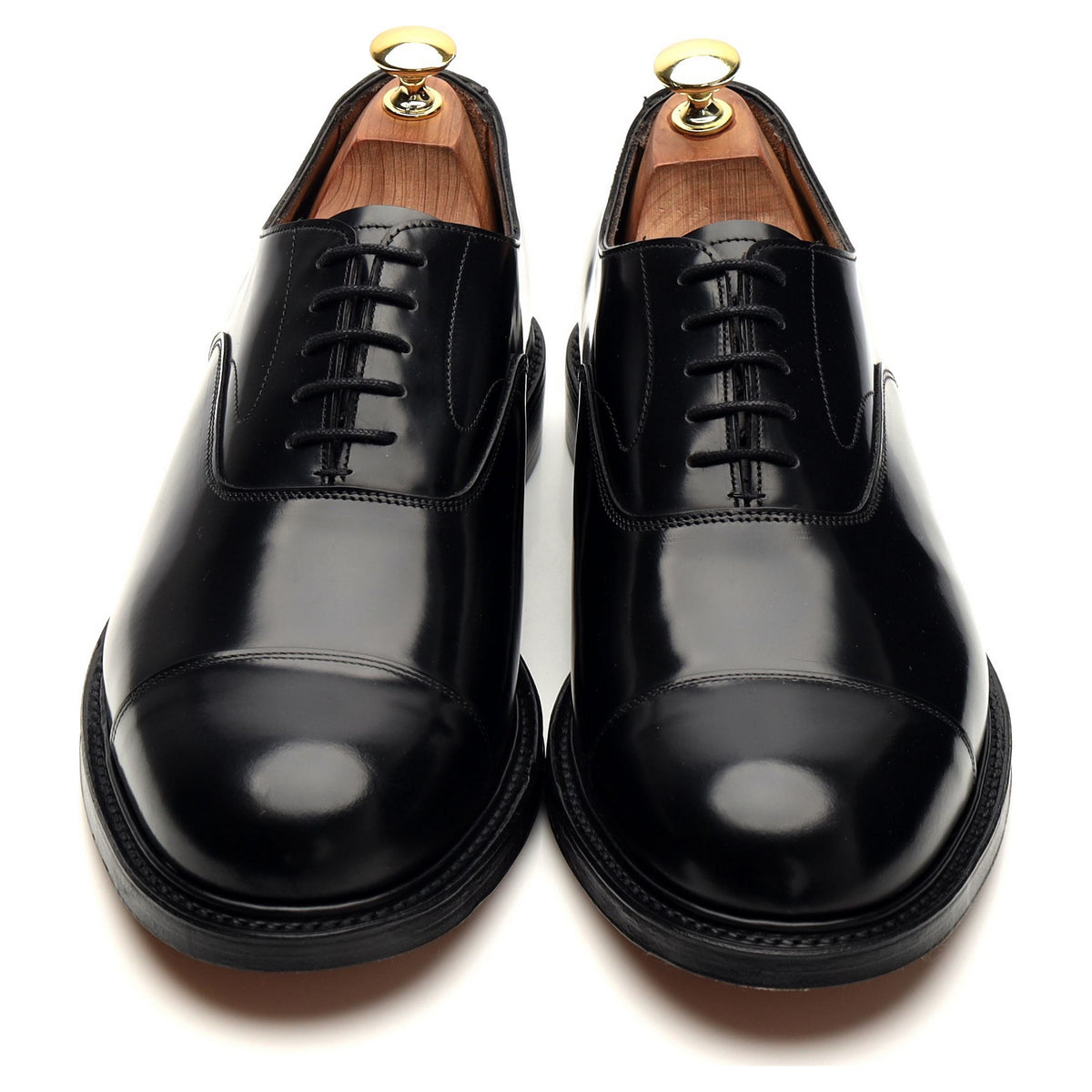 &#39;Greenwich&#39; Black Leather Oxford UK 8.5 G