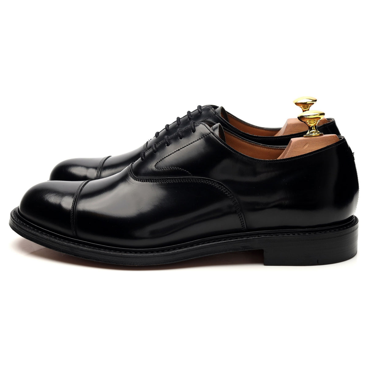 &#39;Greenwich&#39; Black Leather Oxford UK 8.5 G