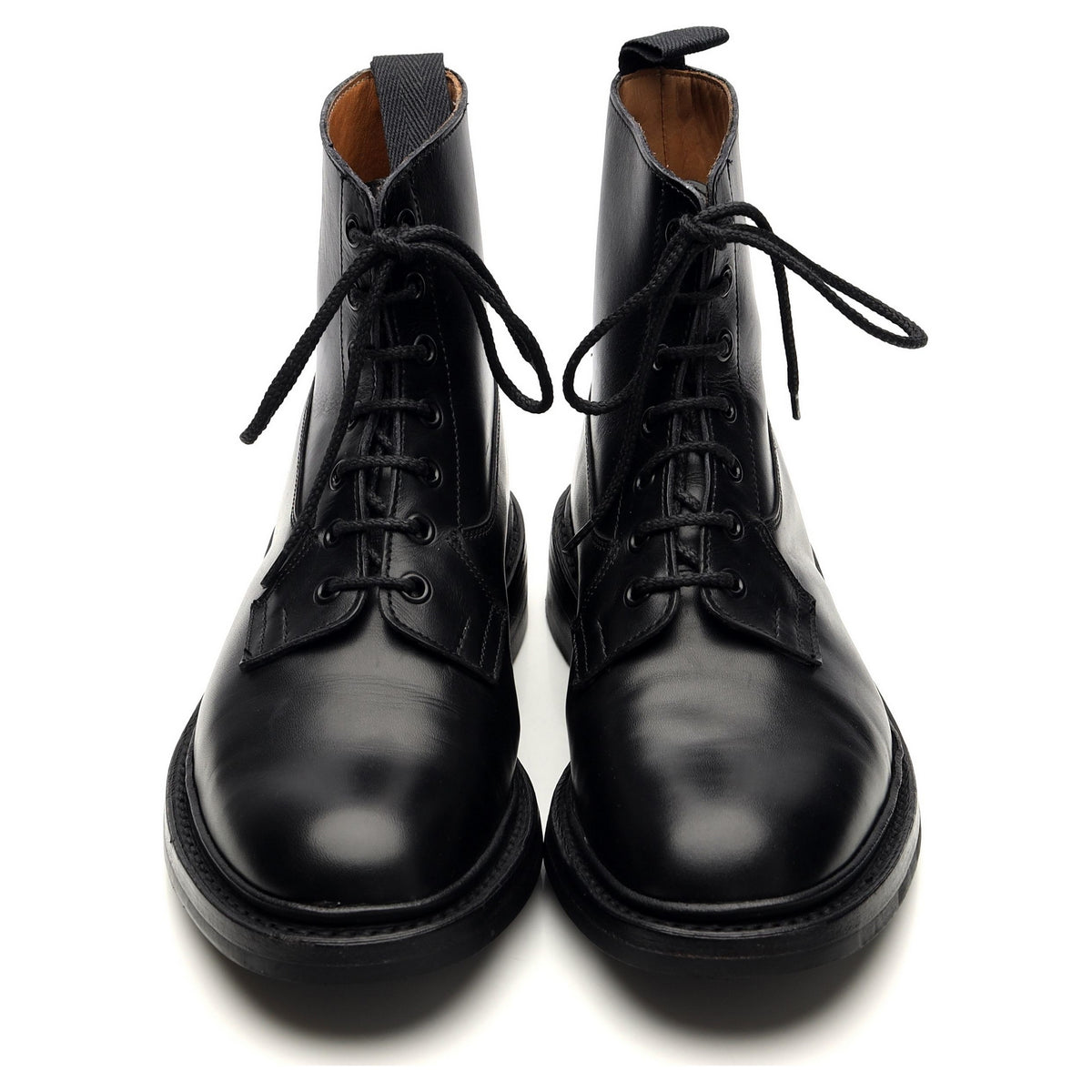 &#39;Burford&#39; Black Leather Boots UK 6.5