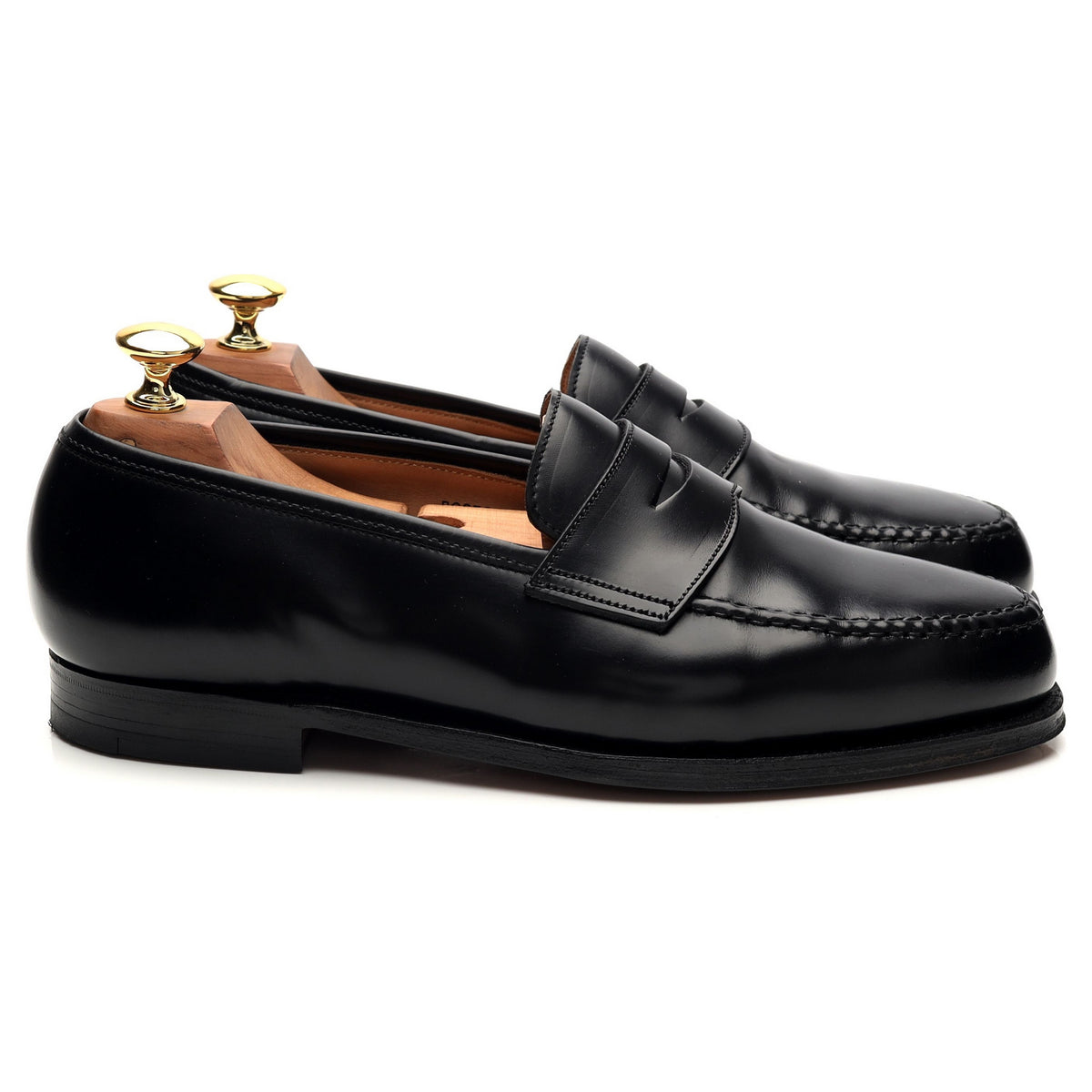 &#39;Boston&#39; Black Leather Loafer UK 6 G