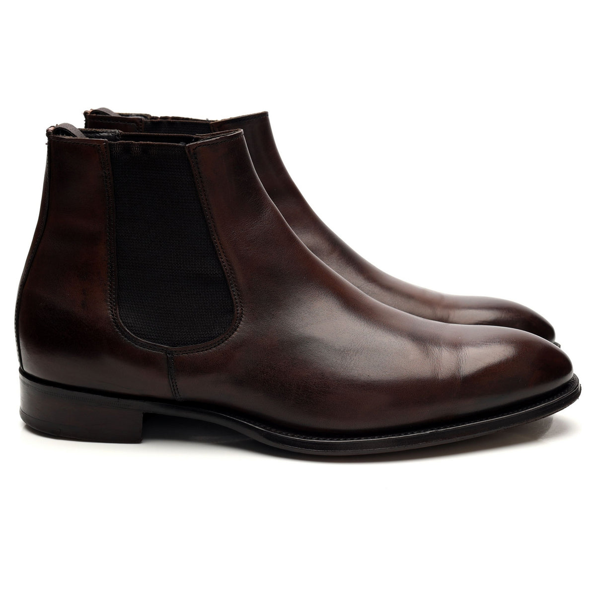 &#39;Jason&#39; Dark Brown Leather Chelsea Boots UK 9 E