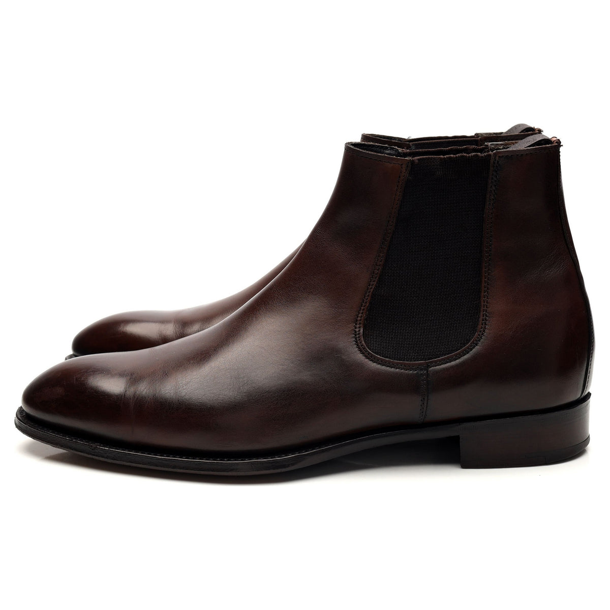 &#39;Jason&#39; Dark Brown Leather Chelsea Boots UK 9 E