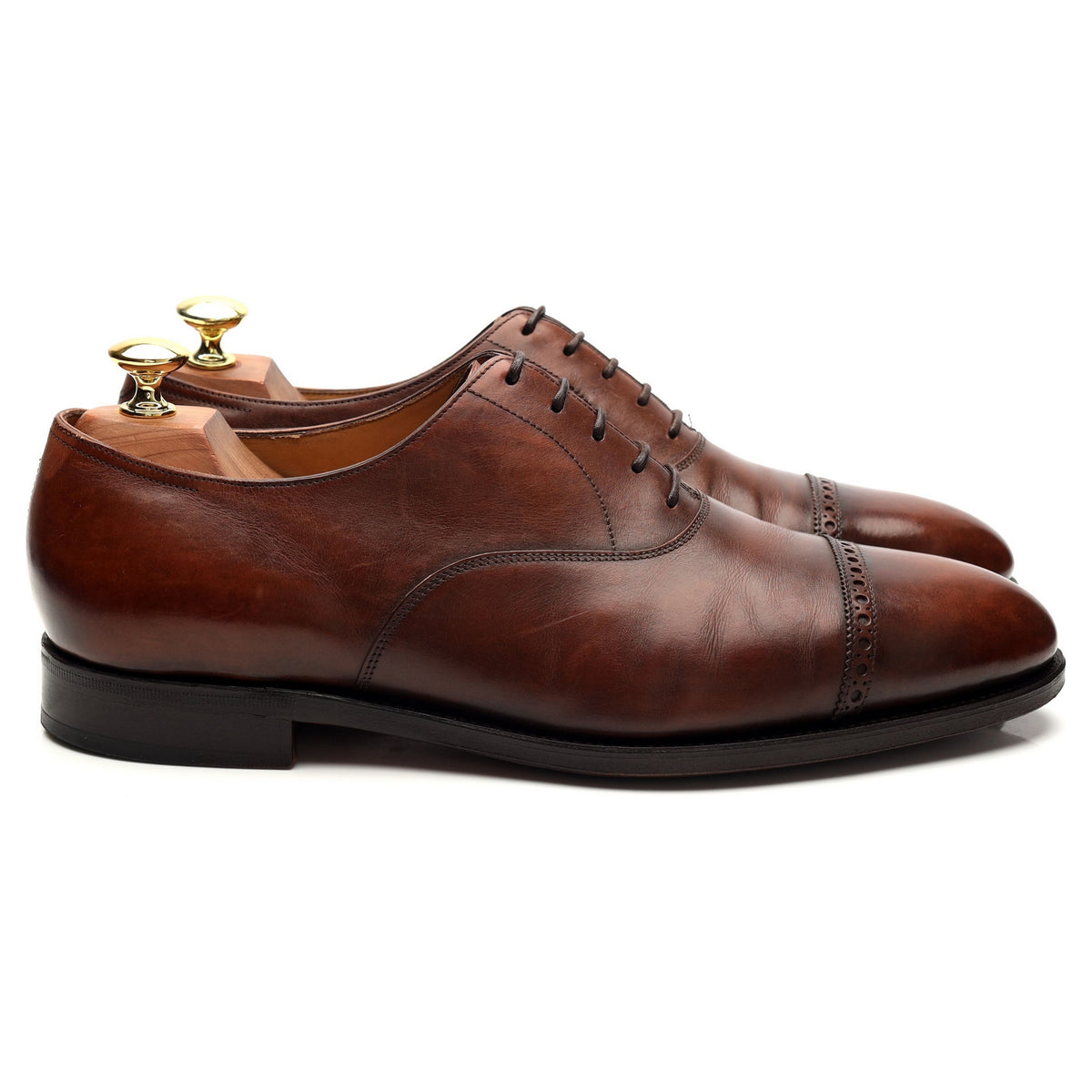 &#39;Domingo&#39; Brown Leather Oxford UK 8.5 E