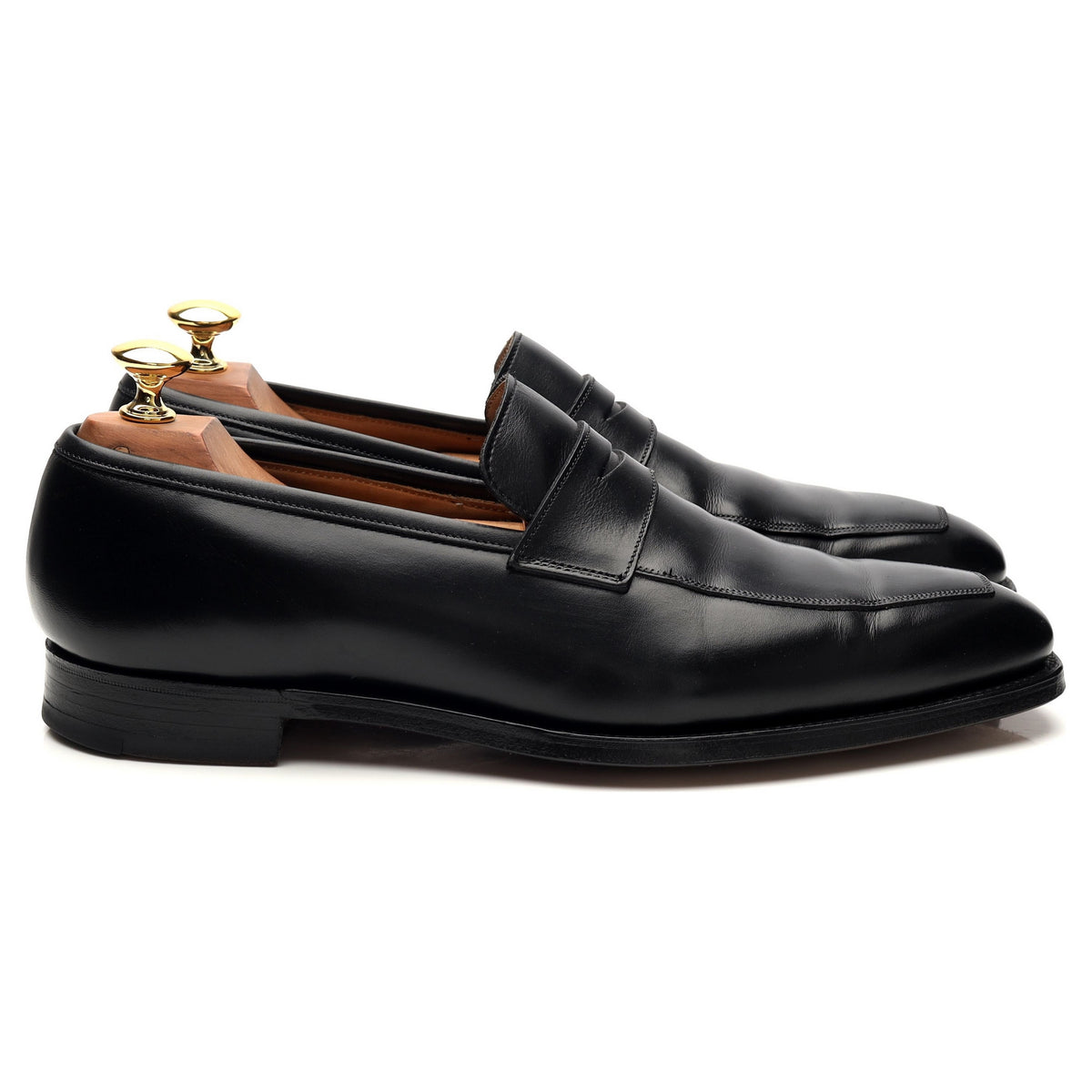 &#39;Merton&#39; Black Leather Loafers UK 6.5 E