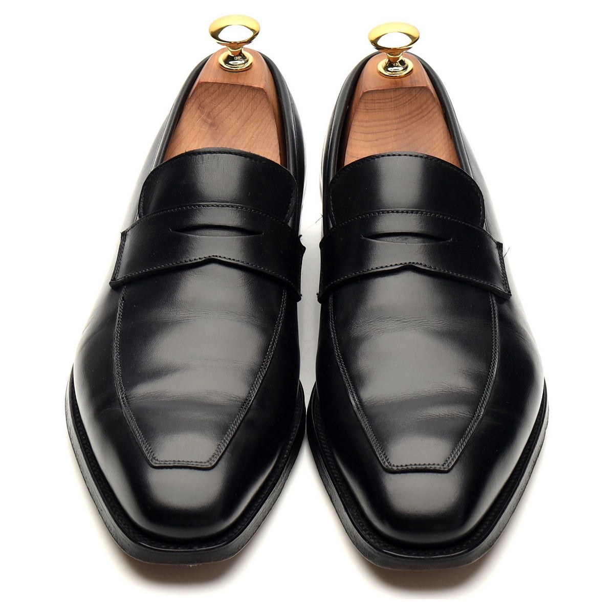 &#39;Merton&#39; Black Leather Loafers UK 6.5 E