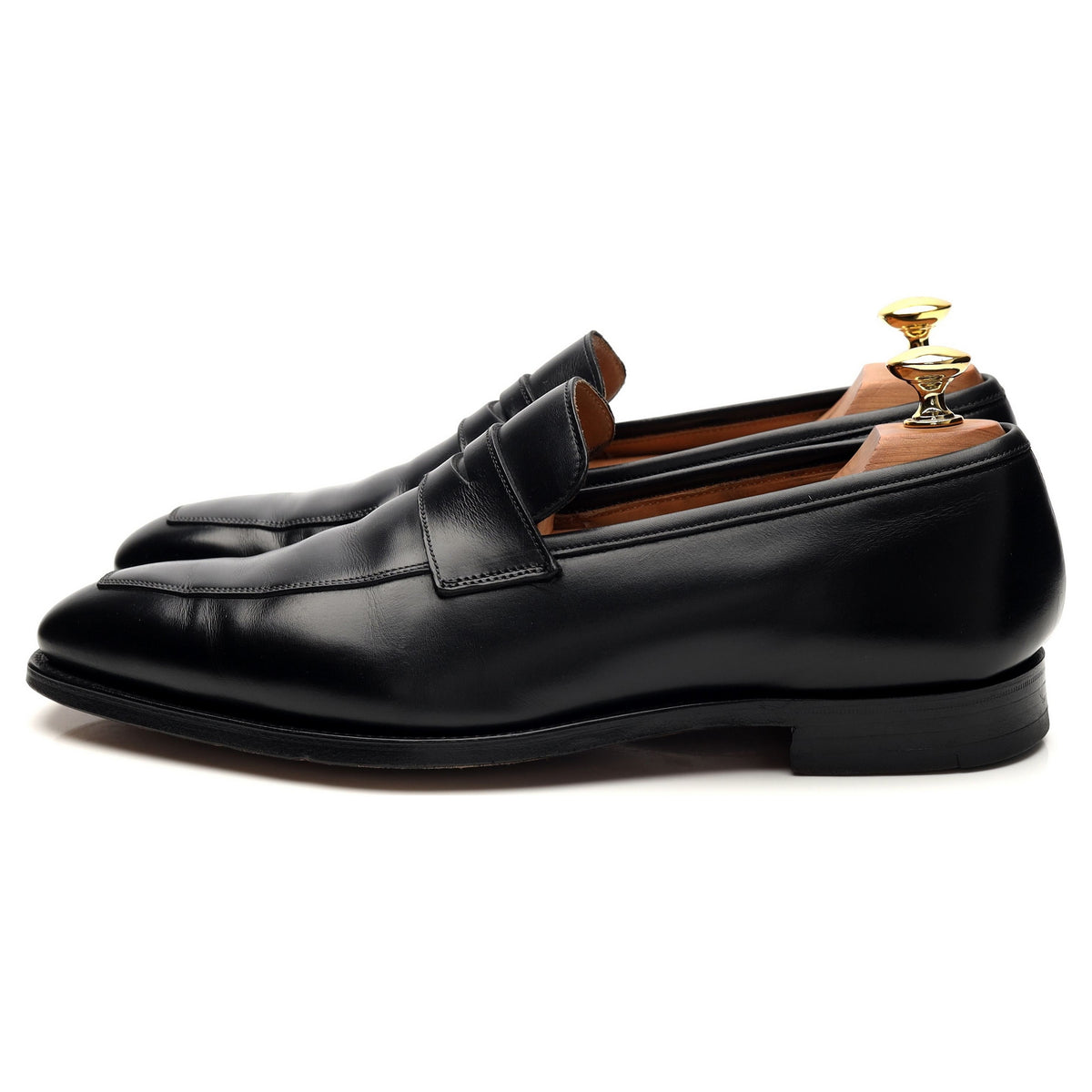 &#39;Merton&#39; Black Leather Loafers UK 6.5 E