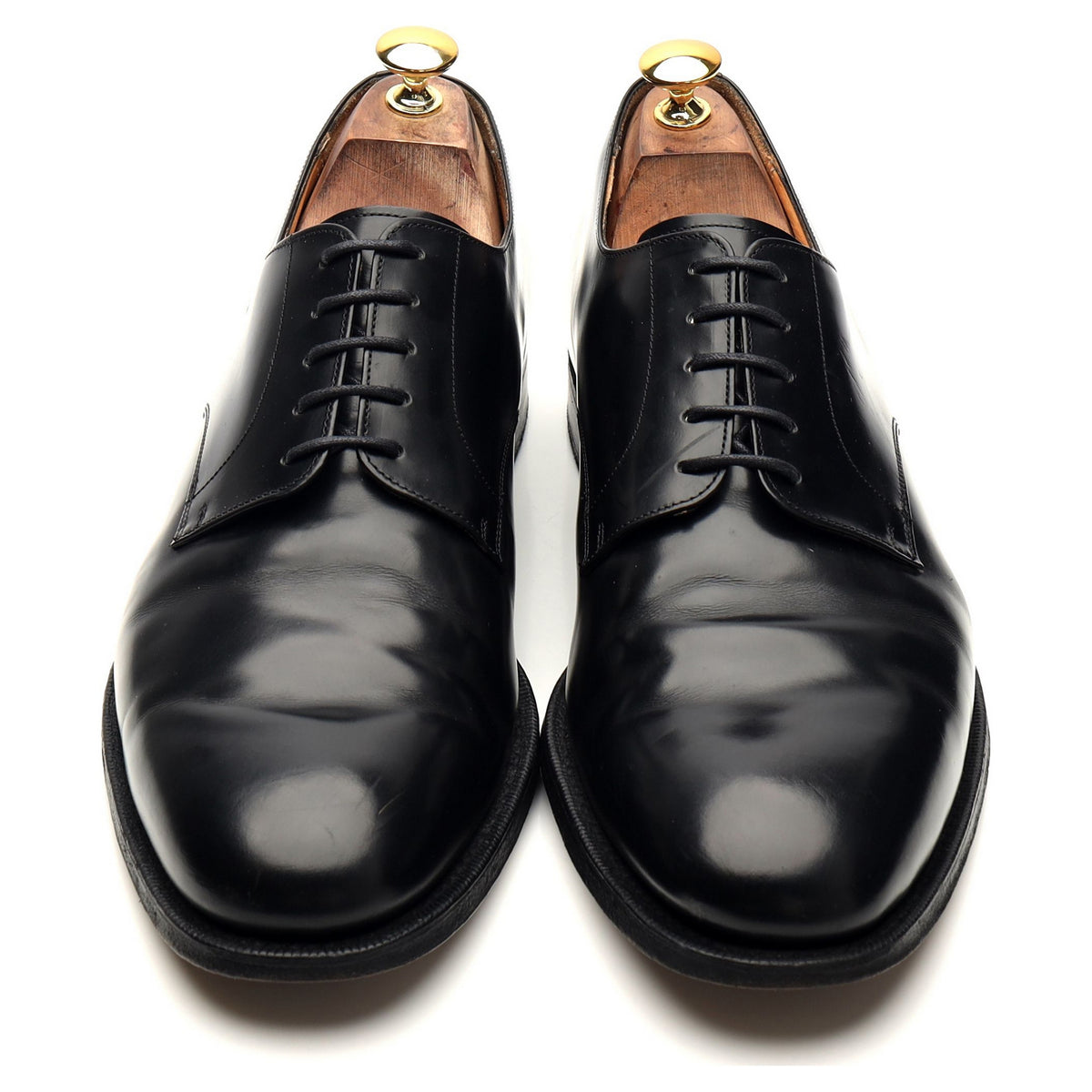 &#39;Cranfield&#39; Black Leather Derby UK 11 F