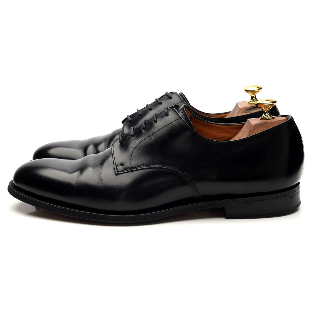 &#39;Cranfield&#39; Black Leather Derby UK 11 F