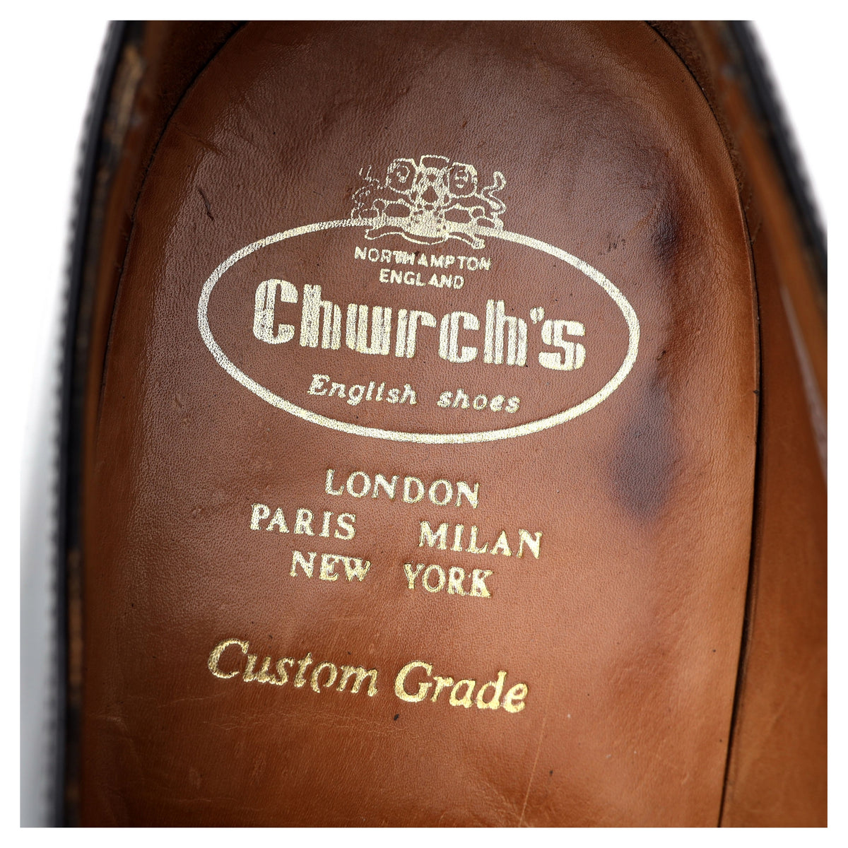 &#39;Cranfield&#39; Black Leather Derby UK 11 F