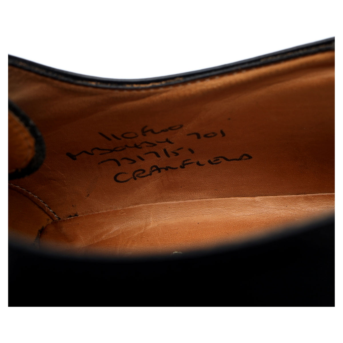 &#39;Cranfield&#39; Black Leather Derby UK 11 F