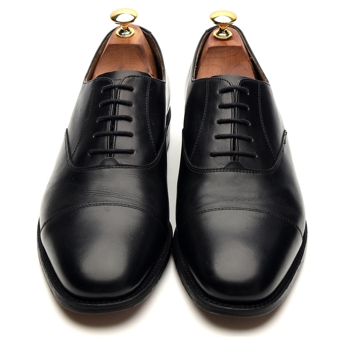 &#39;Luton&#39; Black Leather Oxford UK 9 G