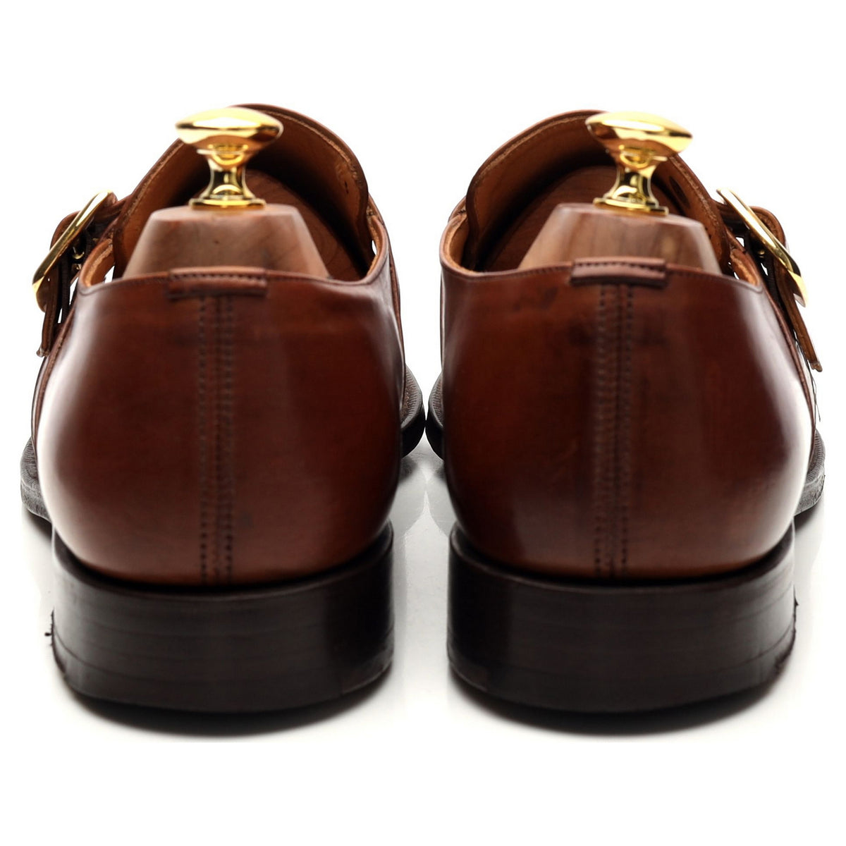 &#39;Woodham&#39; Brown Leather Monk Strap UK 10 F