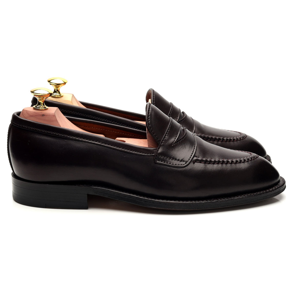 &#39;67169&#39; Burgundy Cordovan Leather Loafers UK 6.5 US 7.5 E