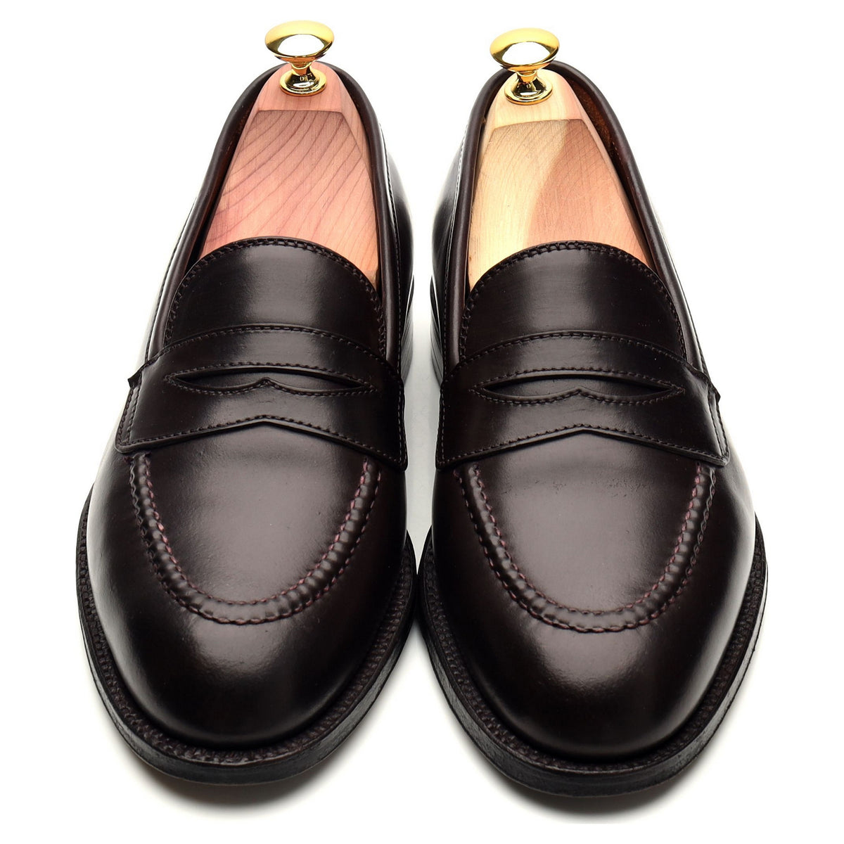 &#39;67169&#39; Burgundy Cordovan Leather Loafers UK 6.5 US 7.5 E