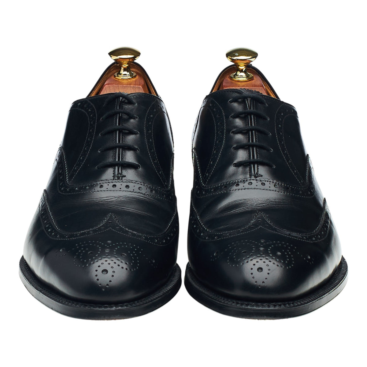 Black Leather Oxford Brogues UK 8.5 G