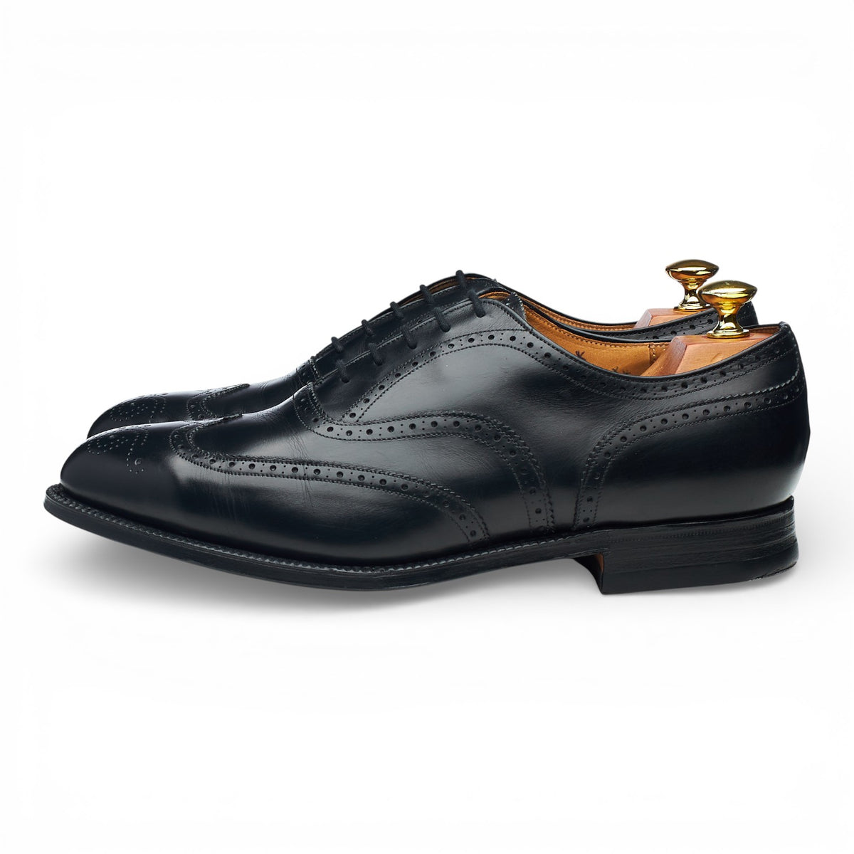 Black Leather Oxford Brogues UK 8.5 G
