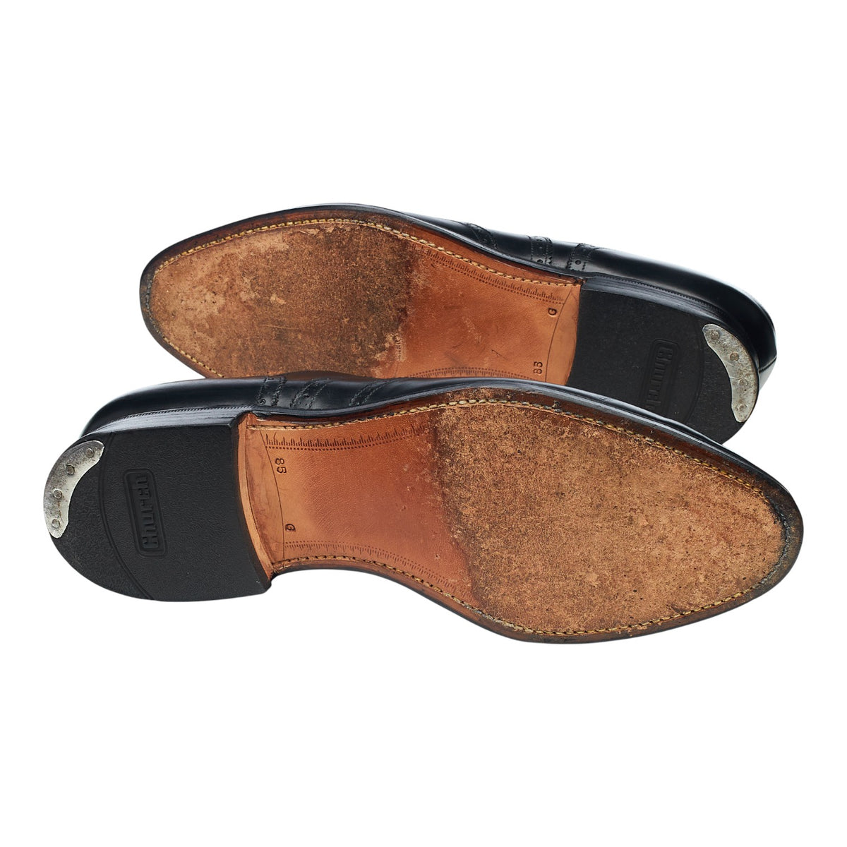 Black Leather Oxford Brogues UK 8.5 G