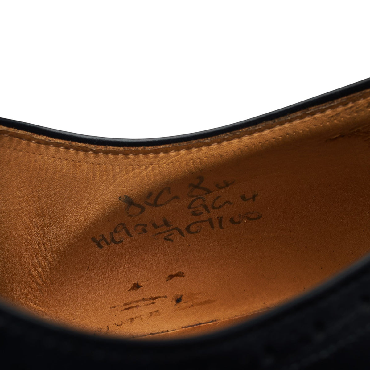 Black Leather Oxford Brogues UK 8.5 G