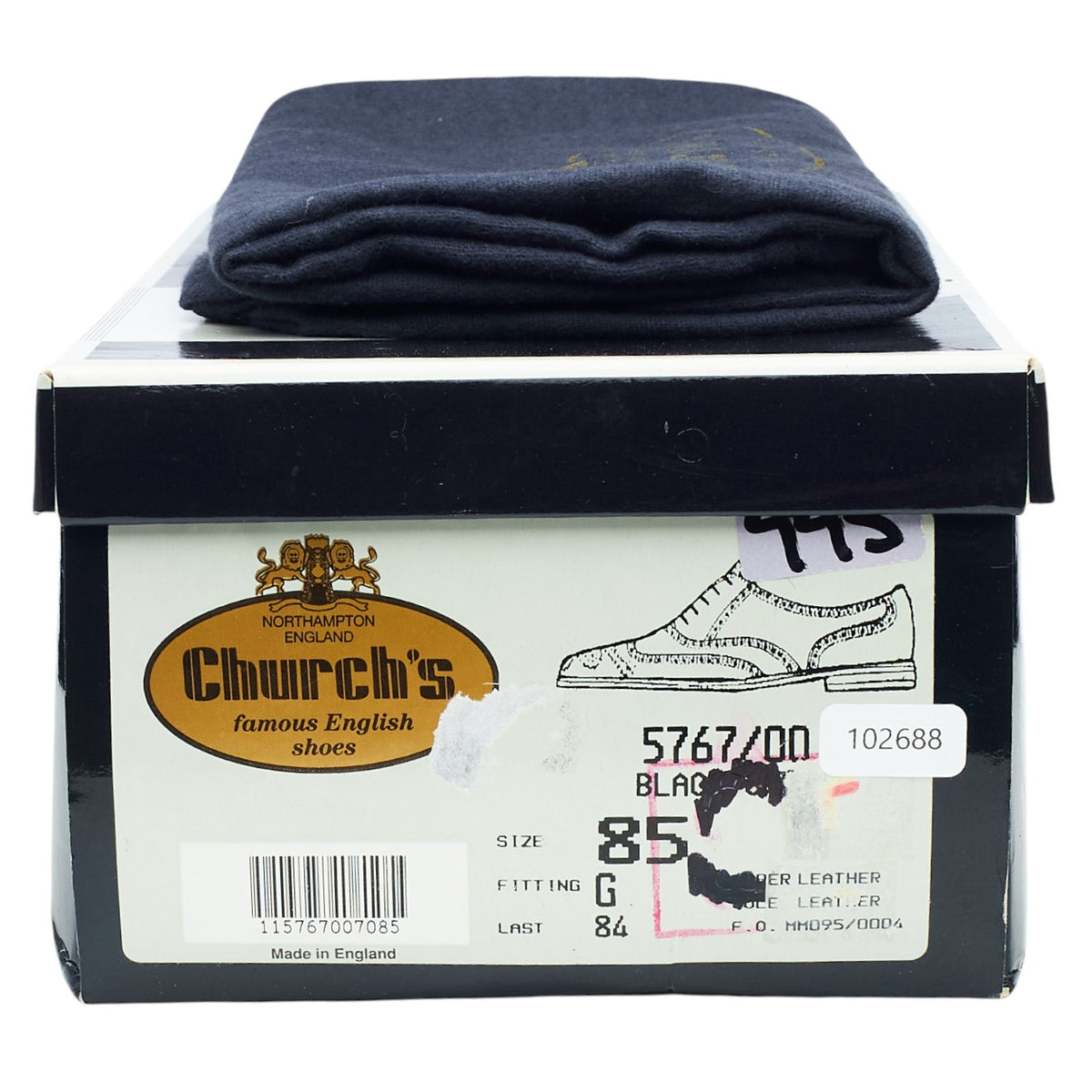 Black Leather Oxford Brogues UK 8.5 G