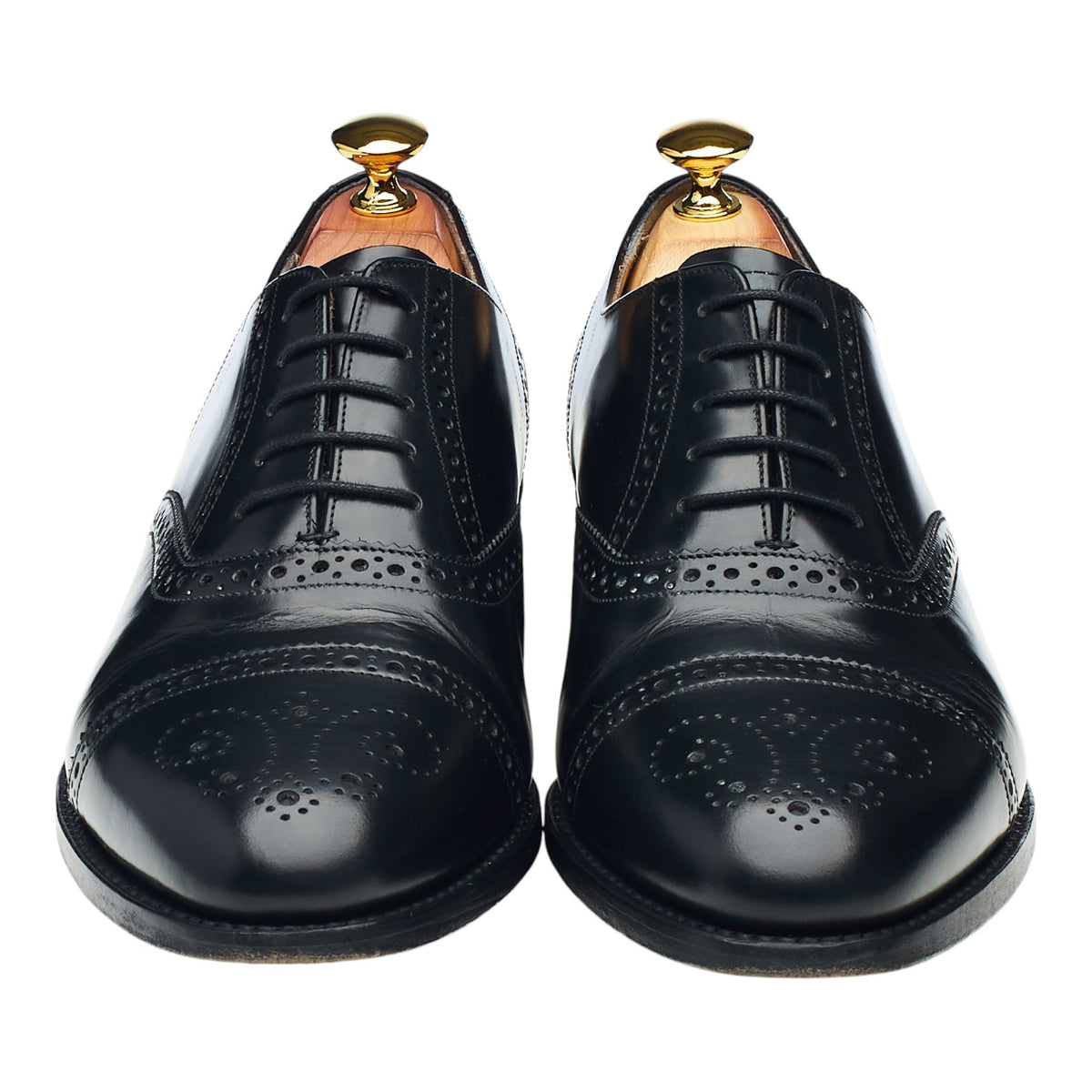 'Alfred' Black Leather Oxford Brogues UK 7.5 G