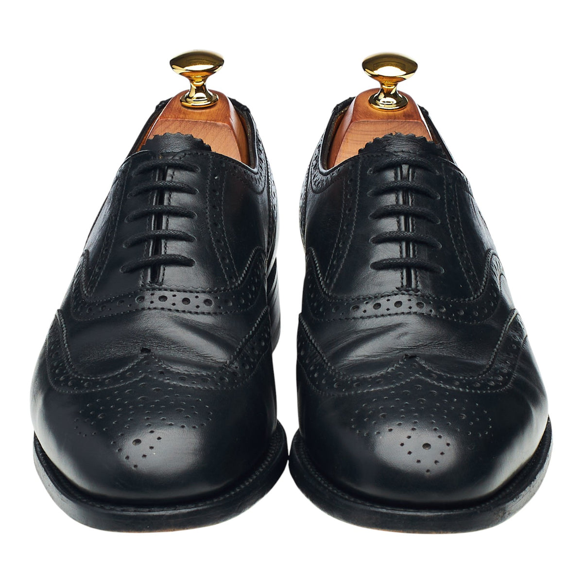 'Pinner' Black Leather Oxford Brogues UK 6.5 F