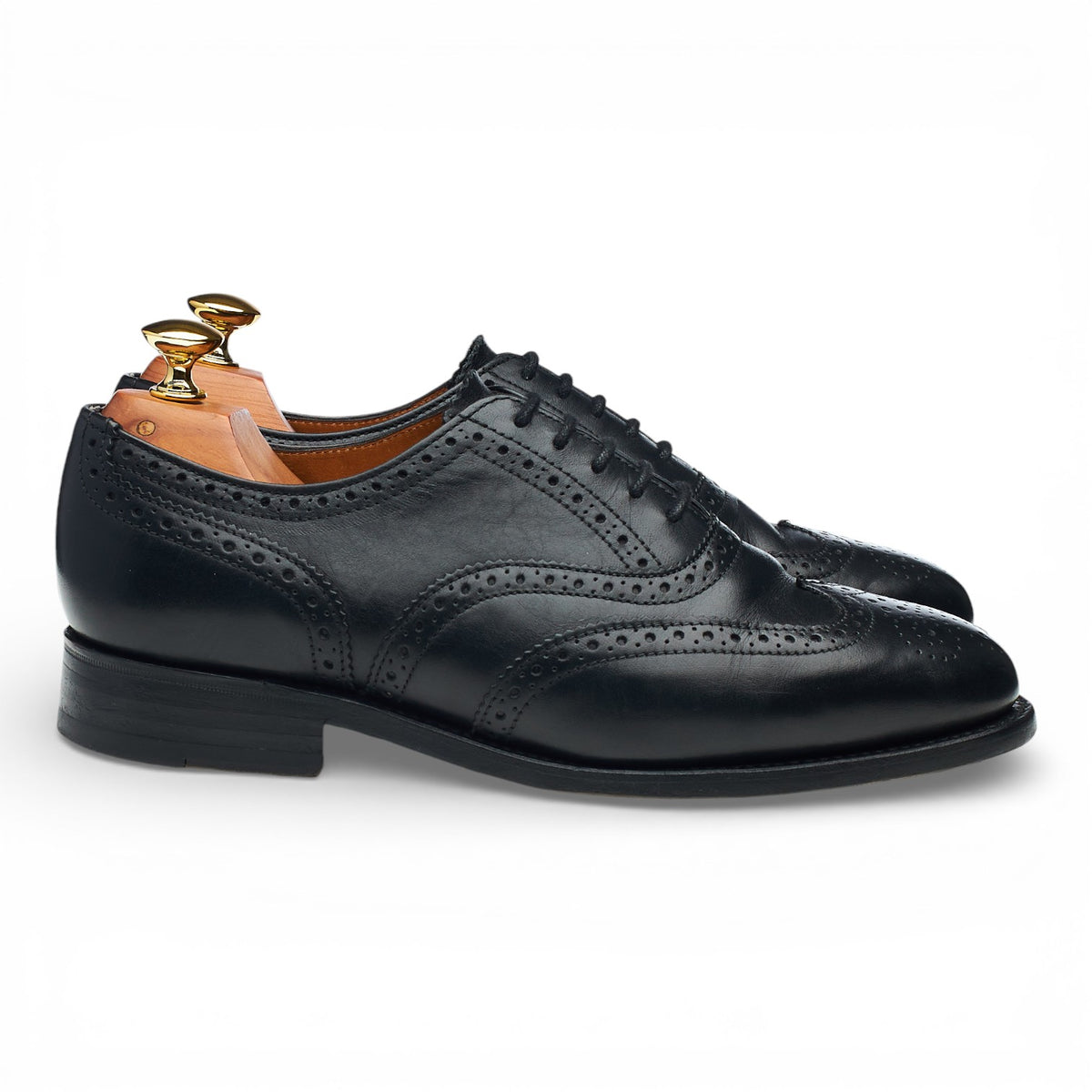 'Pinner' Black Leather Oxford Brogues UK 6.5 F