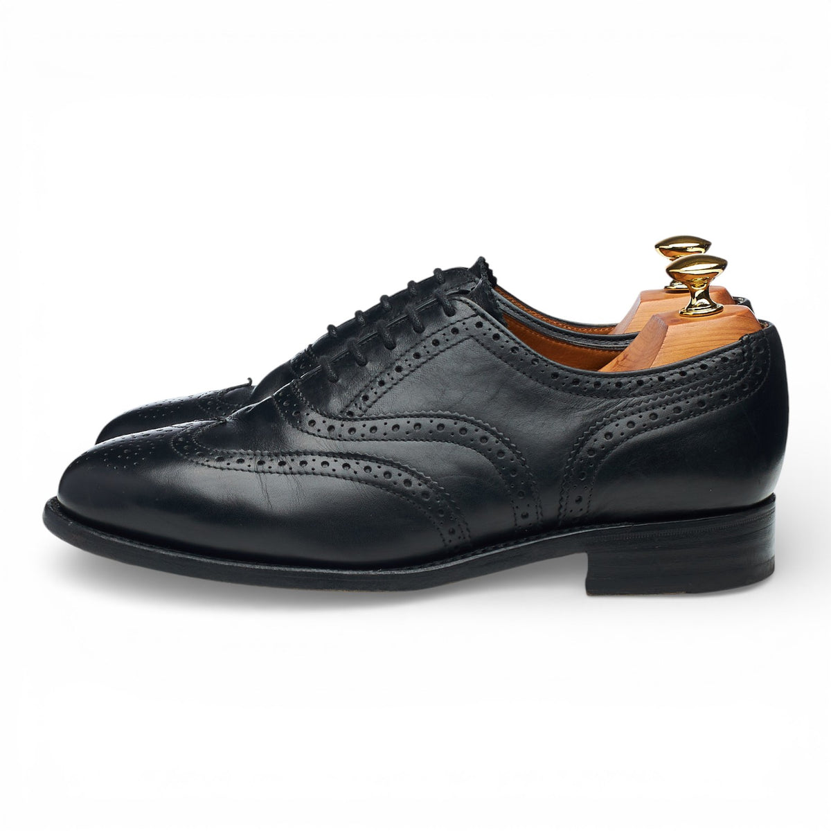 'Pinner' Black Leather Oxford Brogues UK 6.5 F