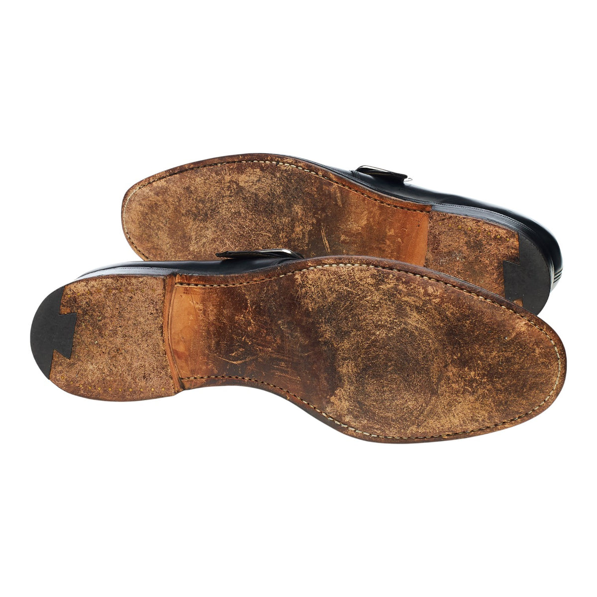 'Blisworth' Black Leather Monk Strap UK 10 F