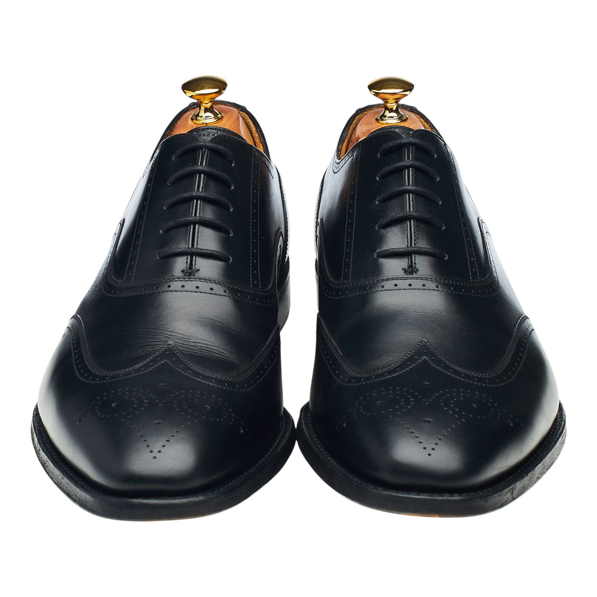 'Walton' Black Leather Oxford Brogues UK 12 G