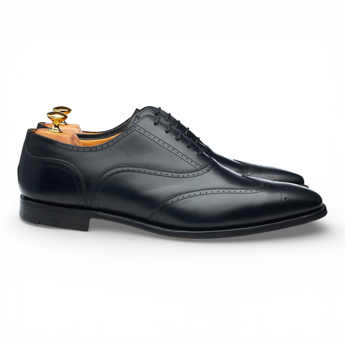 'Walton' Black Leather Oxford Brogues UK 12 G