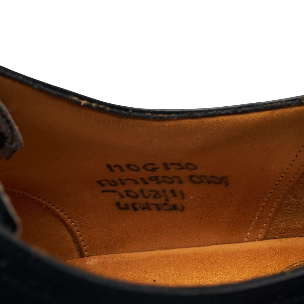 'Walton' Black Leather Oxford Brogues UK 12 G