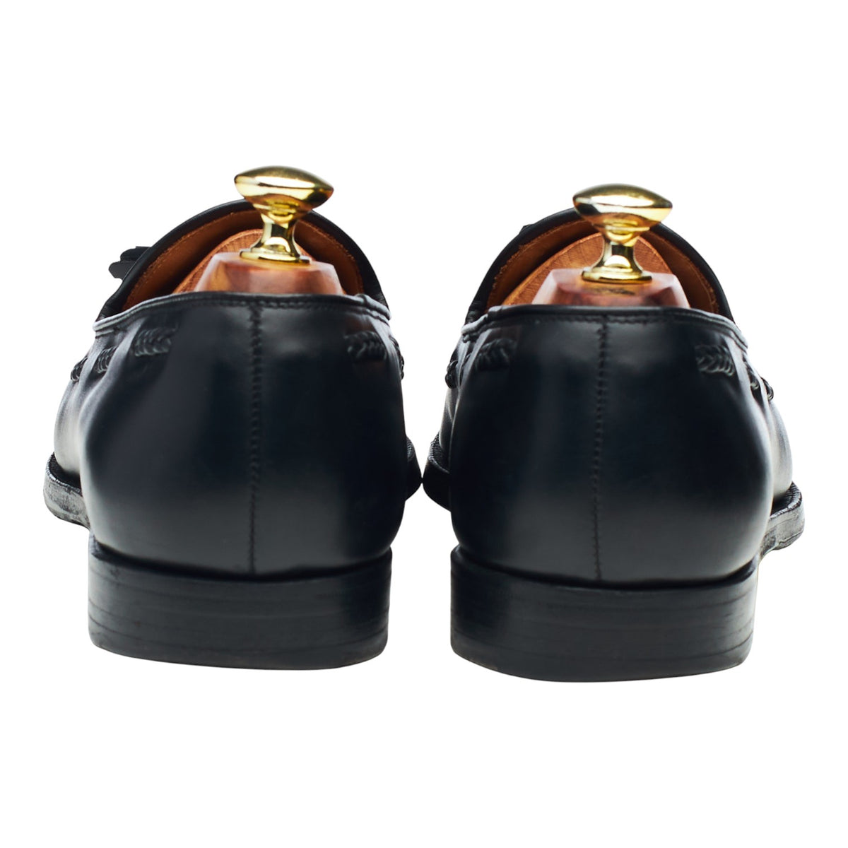 'Langham 2' Black Leather Tassel Loafers UK 7 E