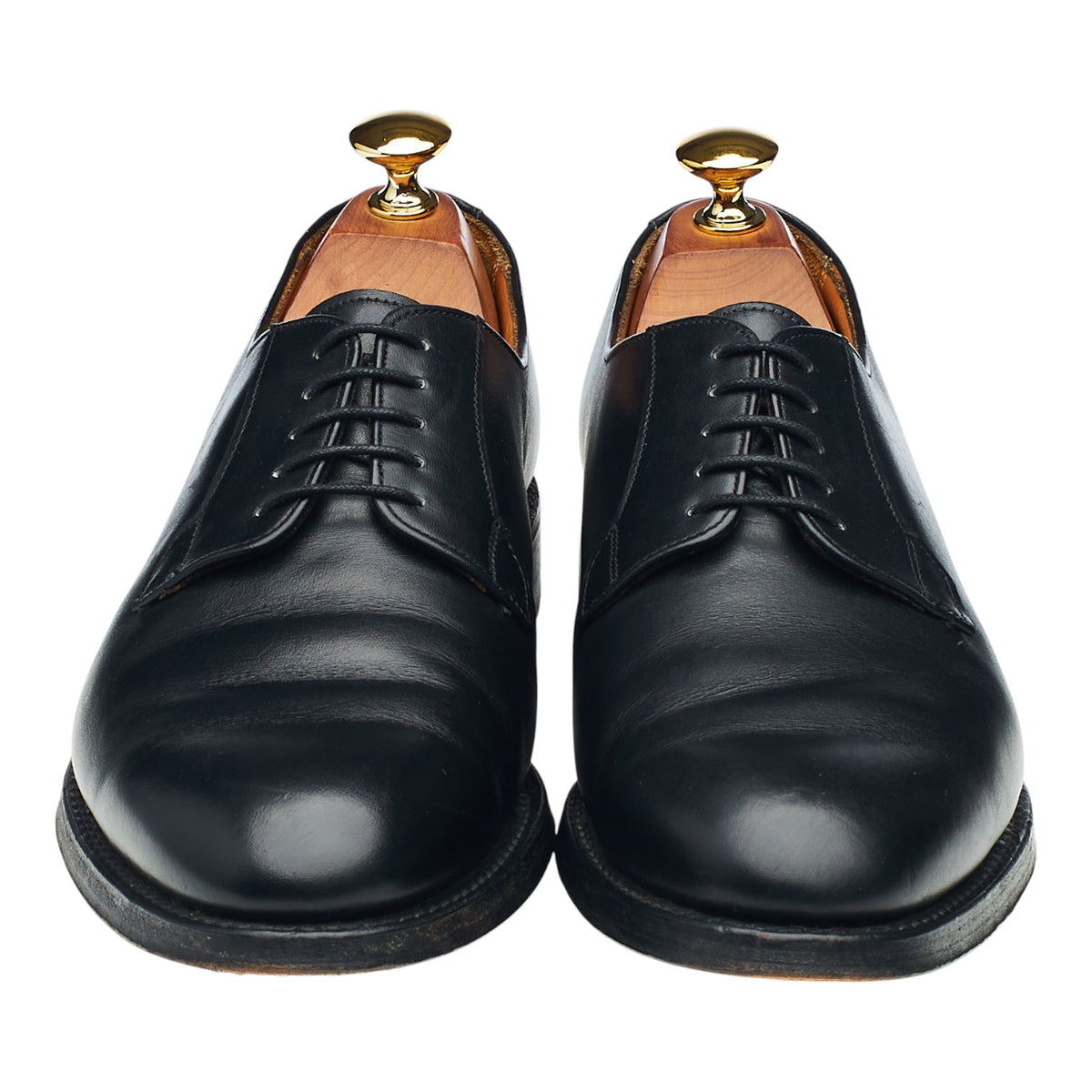 Women's Black Leather Derby UK 7 D
