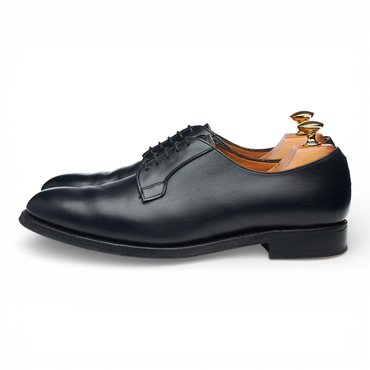 Women's Black Leather Derby UK 7 D