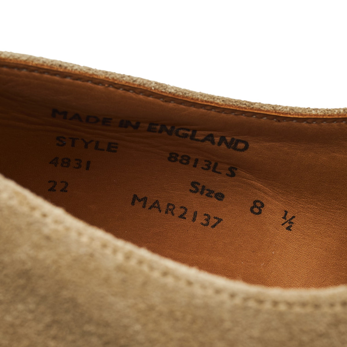 'Archie' Sand Suede Derby UK 8.5 F
