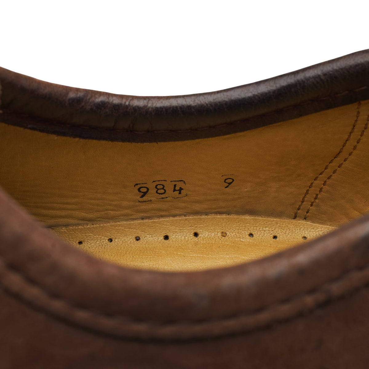 Brown Nubuck Apron Derby UK 9