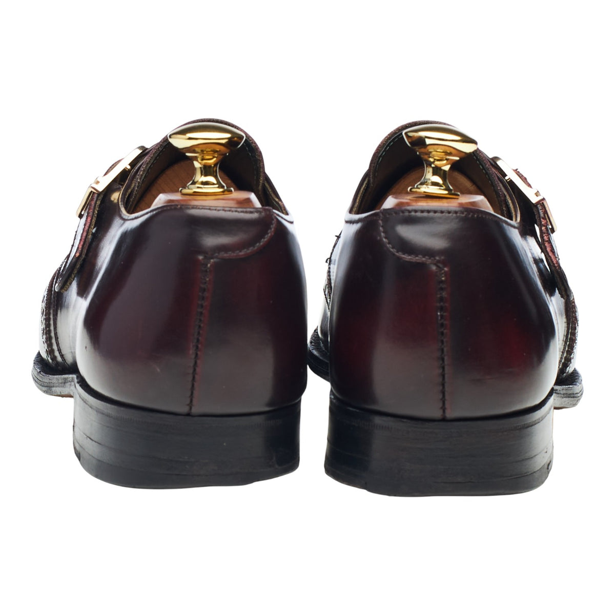 Vintage 'Denham' Burgundy Leather Monk Strap UK 7 F