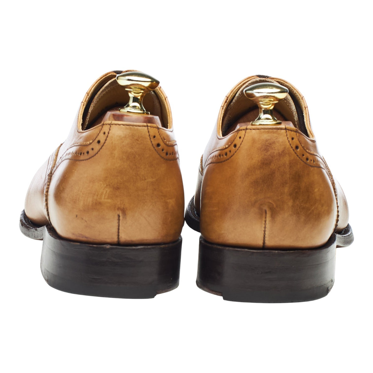 'Newcastle' Tan Brown Leather Oxford Brogues UK 7 G