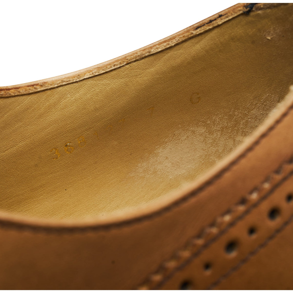 'Newcastle' Tan Brown Leather Oxford Brogues UK 7 G