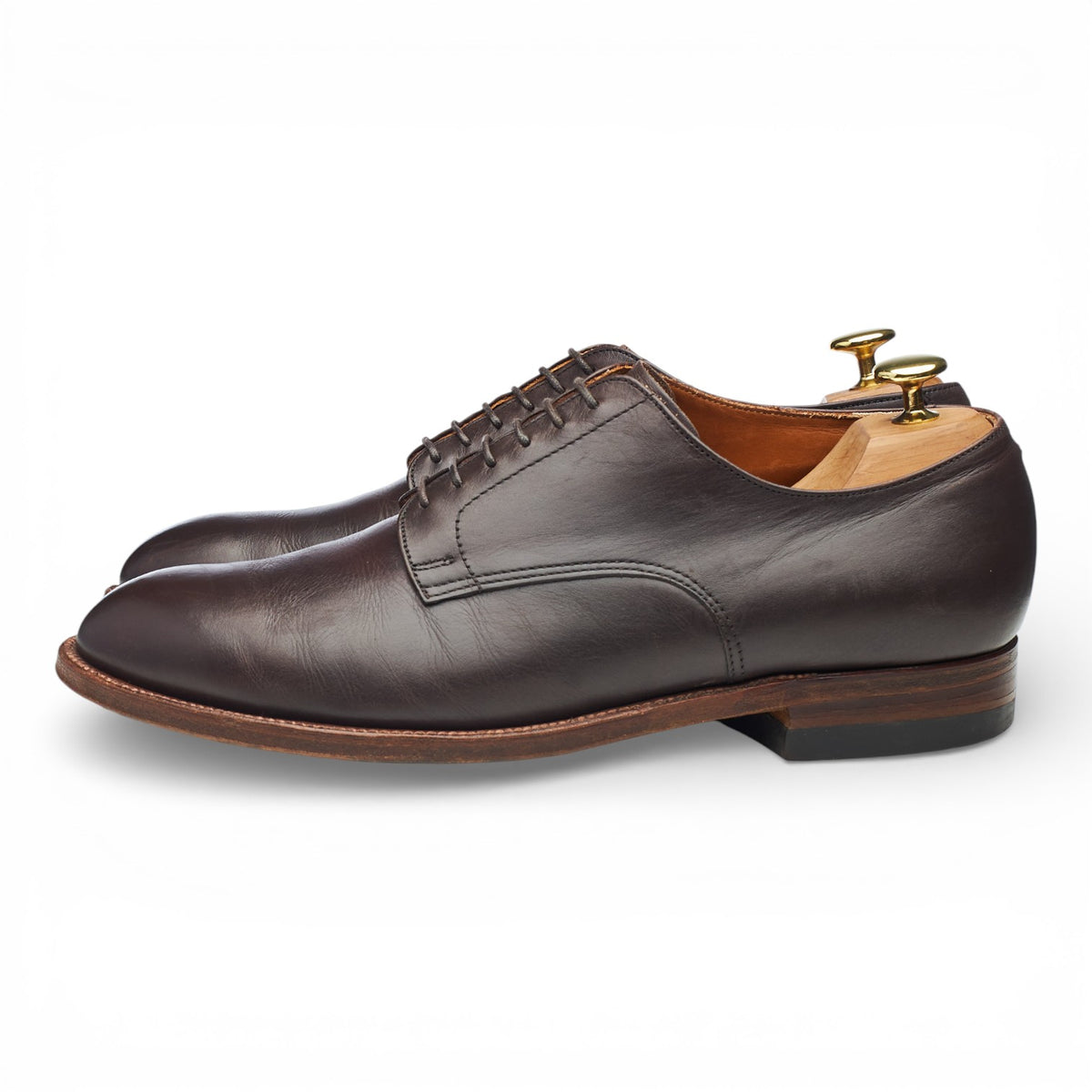 '53381' Dark Brown Leather Derby UK 8.5 US 9 D