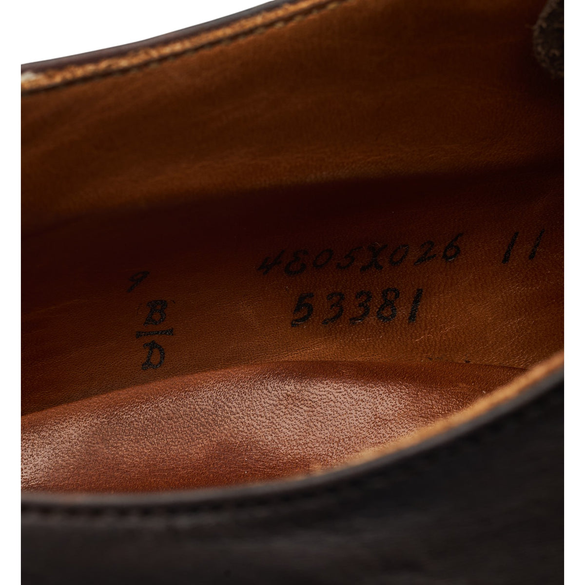 '53381' Dark Brown Leather Derby UK 8.5 US 9 D
